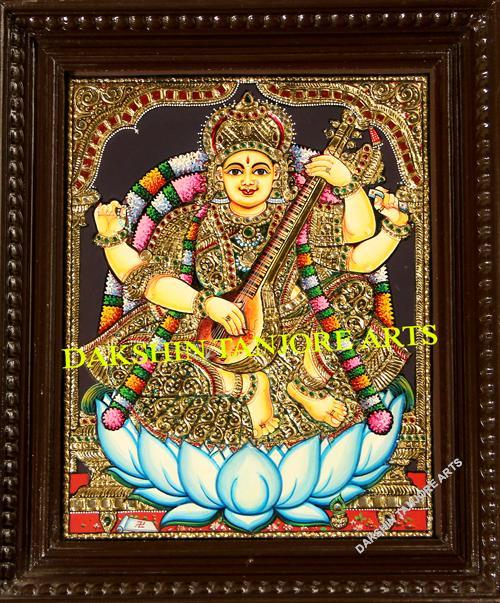 Goddess Saraswathi Painting