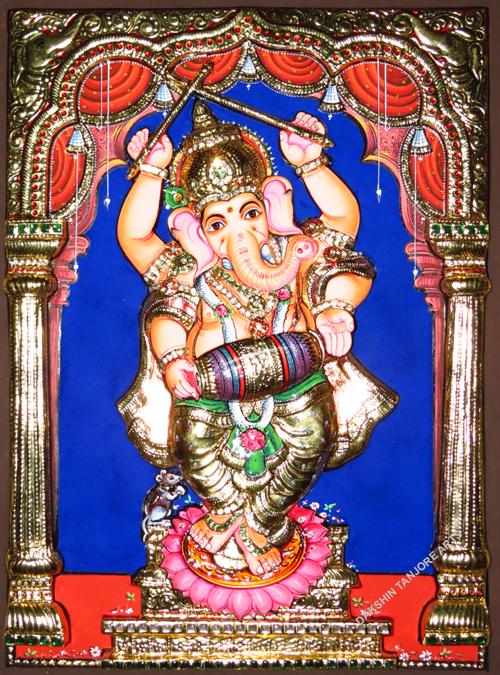 Dancing Ganesha with Tabla Painting